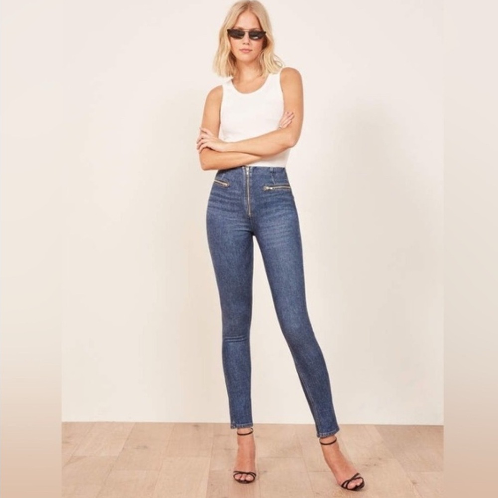 Reformation Niki Zip Pocket Skinny Jeans